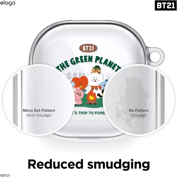 elago l BT21 Green Planet Case Compatible with Samsung Galaxy Buds 2 Pro Case 2022  Galaxy Buds 2 Case 2021  Galaxy Buds Pro Case 2021  Galaxy Buds Live Case 2020 Official ForestCamping