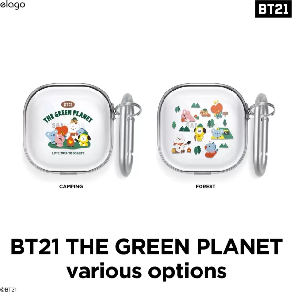 elago l BT21 Green Planet Case Compatible with Samsung Galaxy Buds 2 Pro Case 2022  Galaxy Buds 2 Case 2021  Galaxy Buds Pro Case 2021  Galaxy Buds Live Case 2020 Official ForestForest