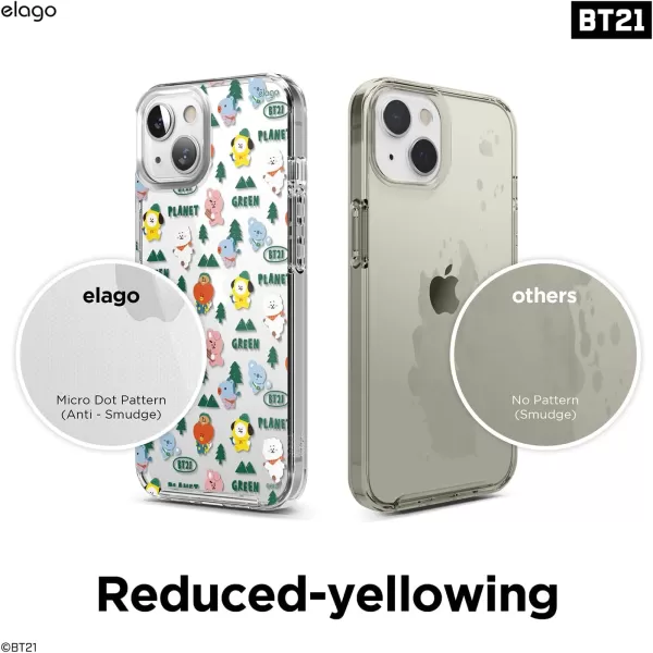 elago l BT21 Green Planet Hybrid Case Compatible with iPhone 13 Pro Max 67 inch Durable Full Body Protection Raised Lip Screen amp Camera Protection Official Merchandise CampingForest