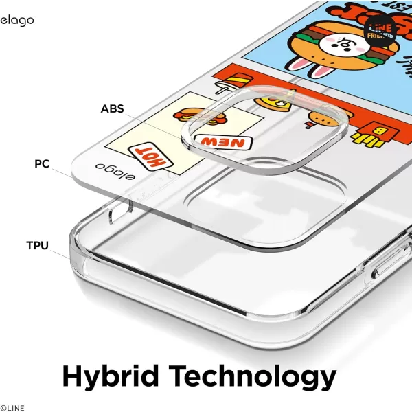 elago l LINE Friends Burger Time Hybrid Case Compatible with iPhone 12 Compatible with iPhone 12 Pro 61 Inch Full Body Protection Screen amp Camera Protection Official Merchandise SallyCONY