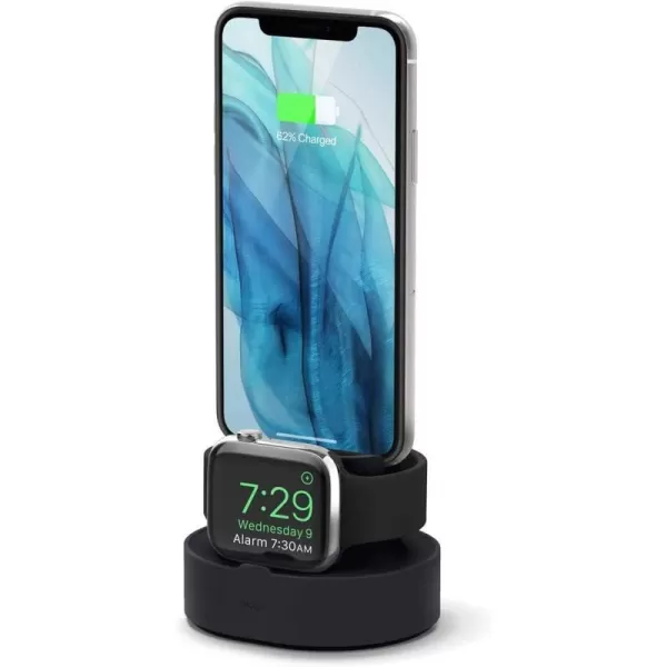 elago 2 in 1 Charging Station for Apple Products Compatible with AirPods 21 Apple Watch Series 9876SE54321SE iPhone 11 and All iPhone Models Original Cables Required Dark GreyBlack