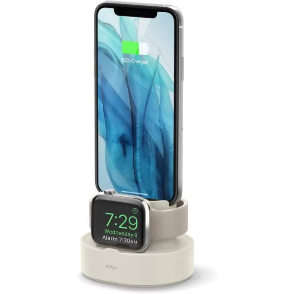 elago 2 in 1 Charging Station for Apple Products Compatible with AirPods 21 Apple Watch Series 9876SE54321SE iPhone 11 and All iPhone Models Original Cables Required Dark GreyClassic White