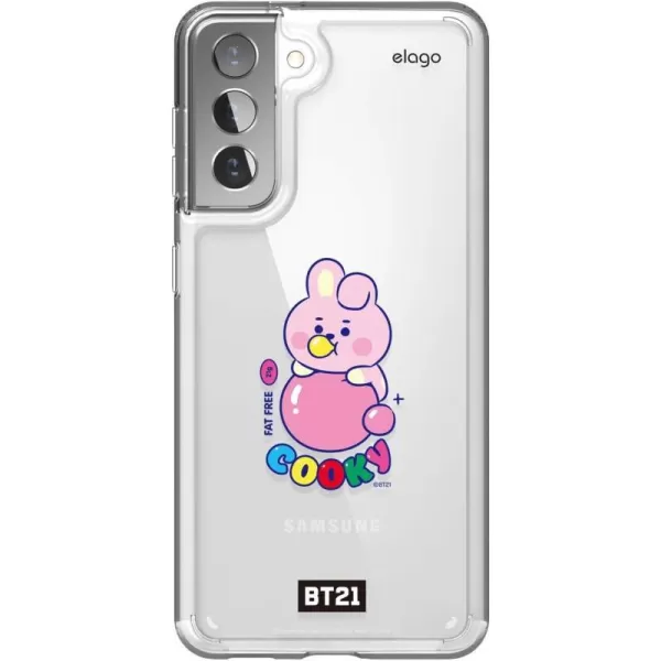 elago BT21 Case Compatible with Samsung Galaxy S21 Case  Raised Lip Screen amp Camera Protection Shockproof Bumper Cover Protective Case Official Merchandise RJCOOKY