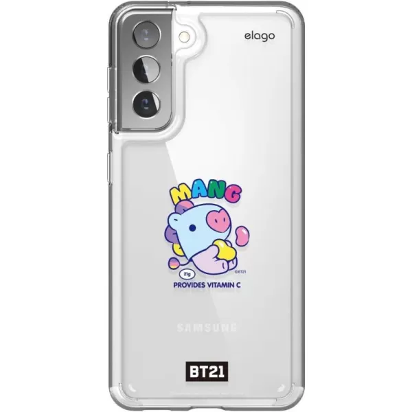 elago BT21 Case Compatible with Samsung Galaxy S21 Case  Raised Lip Screen amp Camera Protection Shockproof Bumper Cover Protective Case Official Merchandise RJMANG