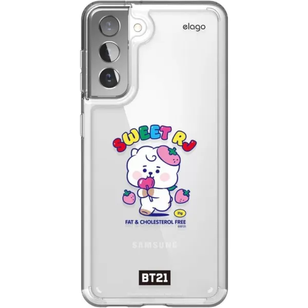 elago BT21 Case Compatible with Samsung Galaxy S21 Case  Raised Lip Screen amp Camera Protection Shockproof Bumper Cover Protective Case Official Merchandise RJRJ