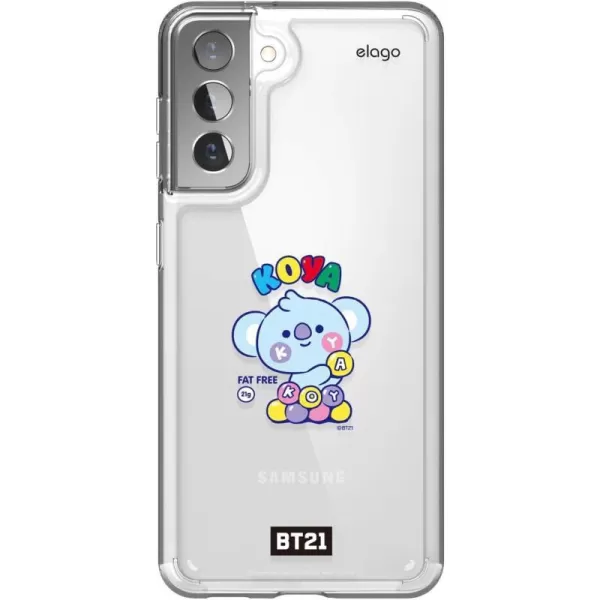 elago BT21 Case Compatible with Samsung Galaxy S21 Case  Raised Lip Screen amp Camera Protection Shockproof Bumper Cover Protective Case Official Merchandise RJKOYA