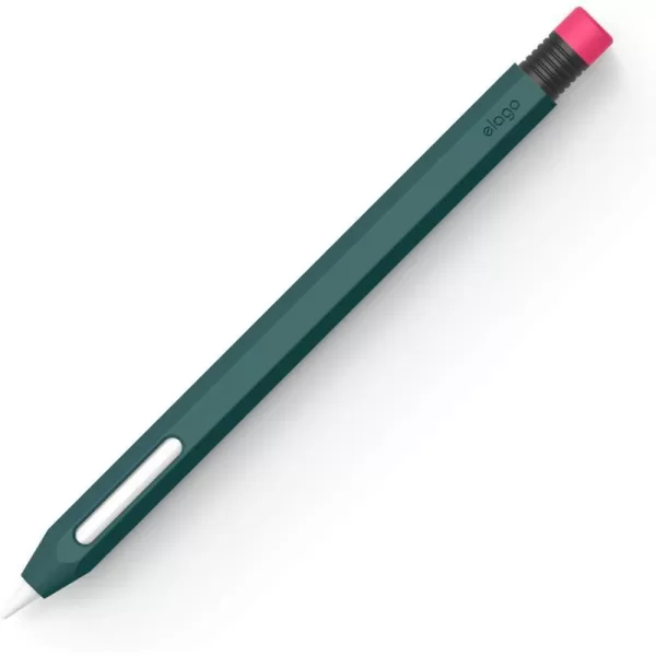 elago Classic Pencil Case Compatible with Apple Pencil 2nd Generation Cover Sleeve Compatible with Magnetic Charging and Double Tap Must Read Installation Instructions Lovely PinkMidnight Green