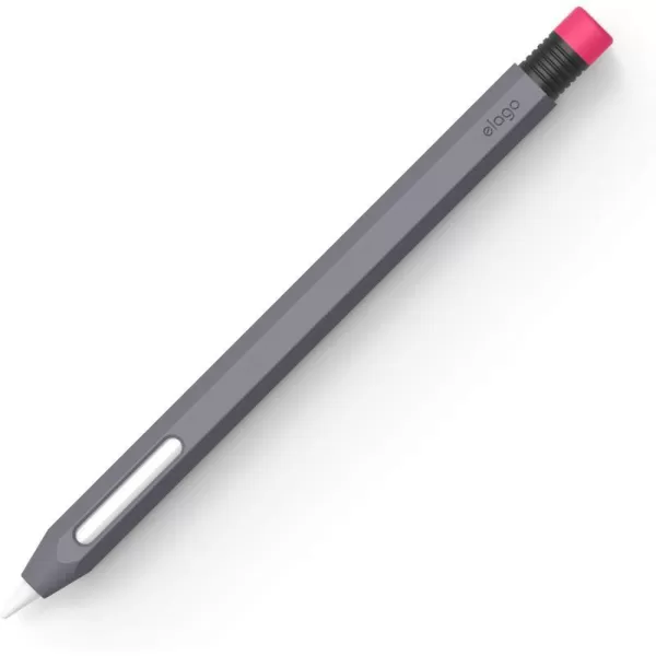 elago Classic Pencil Case Compatible with Apple Pencil 2nd Generation Cover Sleeve Compatible with Magnetic Charging and Double Tap Must Read Installation Instructions Lovely PinkDark Gray