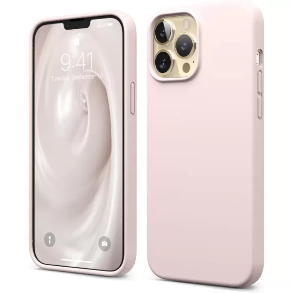 elago Compatible with iPhone 13 Pro Max Case Liquid Silicone Case Full Body Screen Camera Protective Cover Shockproof Slim Phone Case AntiScratch Soft Microfiber Lining 67 inch StoneLovely Pink