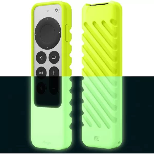 elago R3 Protective Case Compatible with 2022 Apple TV Siri Remote 3rd Generation Compatible with 2021 Apple TV Siri Remote 2nd Gen  Lanyard Great Grip Shock Absorption Drop Protection BlackNeon Yellow