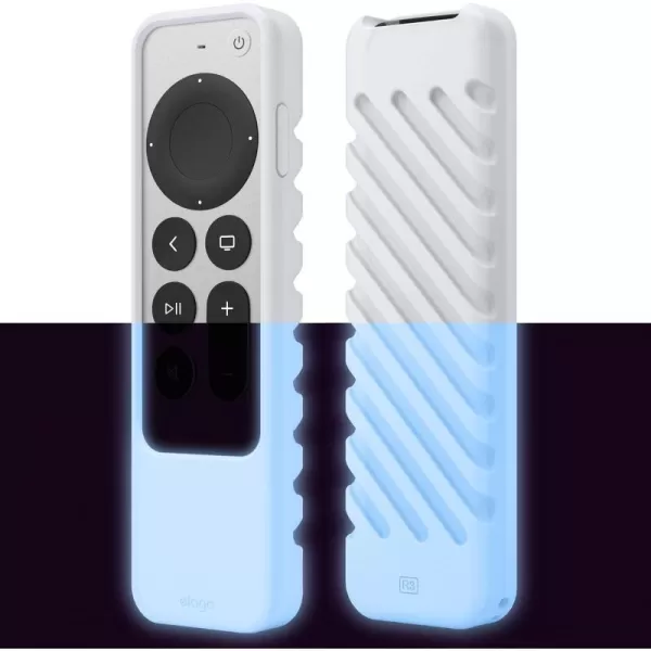 elago R3 Protective Case Compatible with 2022 Apple TV Siri Remote 3rd Generation Compatible with 2021 Apple TV Siri Remote 2nd Gen  Lanyard Great Grip Shock Absorption Drop Protection BlackNightglow Blue