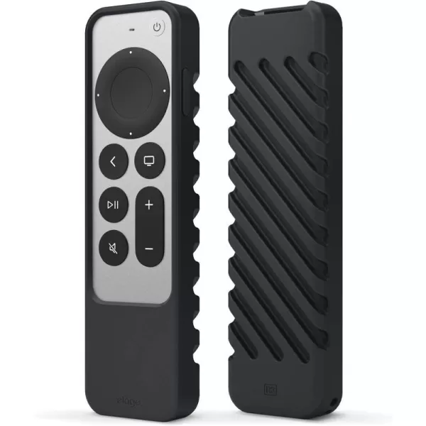 elago R3 Protective Case Compatible with 2022 Apple TV Siri Remote 3rd Generation Compatible with 2021 Apple TV Siri Remote 2nd Gen  Lanyard Great Grip Shock Absorption Drop Protection BlackBlack