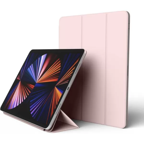 elago Smart Folio Case for iPad Pro 129 inch 6th 5th 4th Generation  Compatible with Apple Pencil and elagos Pencil case Protective Smart Cover Case Slim Design Auto WakeSleep Sand PinkSand Pink