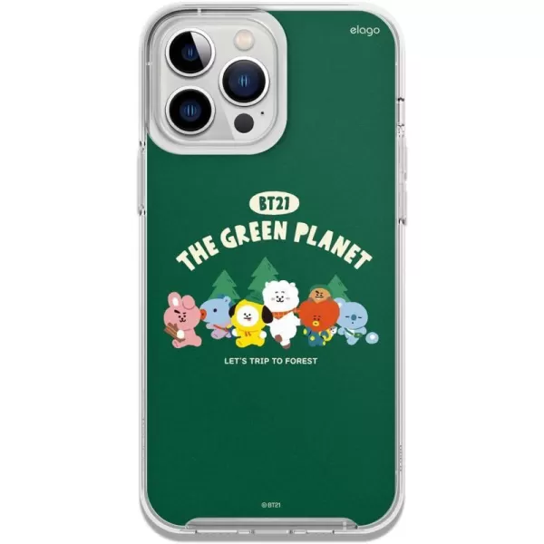 elago l BT21 Green Planet Hybrid Case Compatible with iPhone 13 Pro Max 67 inch Durable Full Body Protection Raised Lip Screen amp Camera Protection Official Merchandise CampingCamping