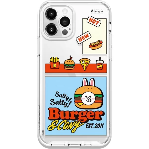 elago l LINE Friends Burger Time Hybrid Case Compatible with iPhone 12 Compatible with iPhone 12 Pro 61 Inch Full Body Protection Screen amp Camera Protection Official Merchandise SallyCONY