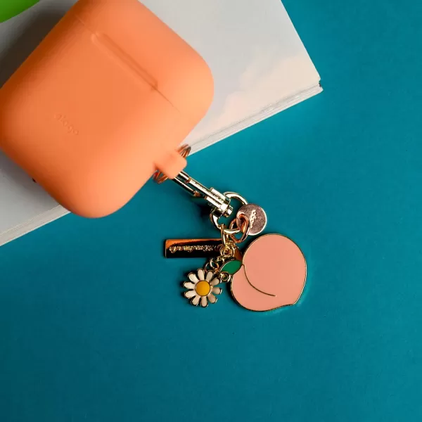 elago AirPods Keyring PEACH  Charm for AirPods Handbag Tote Purse Backpack Bag Car Key Durable Keychain Sturdy material Cute Accessories for Womenelago AirPods Keyring PEACH  Charm for AirPods Handbag Tote Purse Backpack Bag Car Key Durable Keychain Sturdy material Cute Accessories for Women