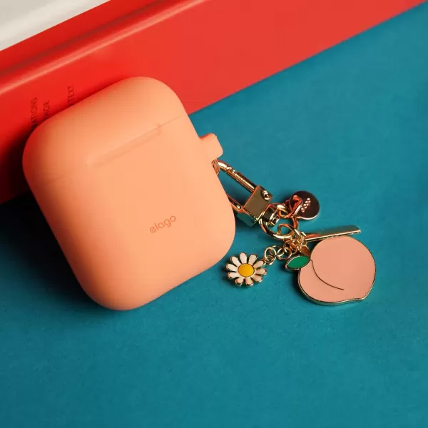 elago AirPods Keyring PEACH  Charm for AirPods Handbag Tote Purse Backpack Bag Car Key Durable Keychain Sturdy material Cute Accessories for Womenelago AirPods Keyring PEACH  Charm for AirPods Handbag Tote Purse Backpack Bag Car Key Durable Keychain Sturdy material Cute Accessories for Women