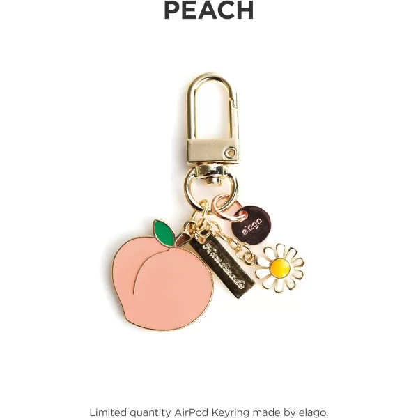 elago AirPods Keyring PEACH  Charm for AirPods Handbag Tote Purse Backpack Bag Car Key Durable Keychain Sturdy material Cute Accessories for Womenelago AirPods Keyring PEACH  Charm for AirPods Handbag Tote Purse Backpack Bag Car Key Durable Keychain Sturdy material Cute Accessories for Women