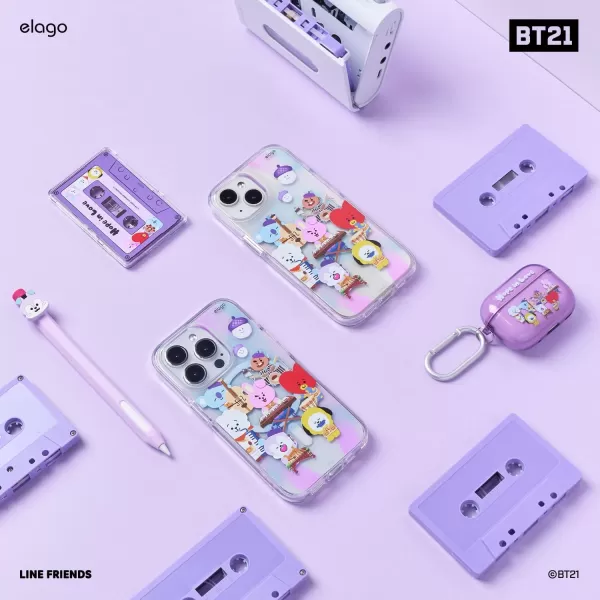 elago BT21 Classic Pencil Case Compatible with Apple Pencil 2nd Generation Durable Silicone Cover Protective Holder Compatible with Magnetic Charging and Double Tap Official Merchandise SHOOKYNEW MANG