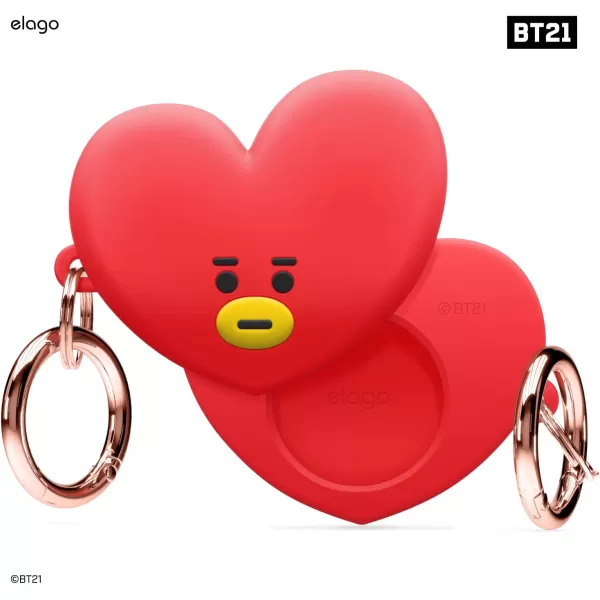 elago BT21 Silicone Case Compatible with AirTag Case Compatible with Air Tag Keychain  Drop Protection Track Keys Backpacks Purses Tracking Tag Not Included CHIMMY Official MerchandiseTata