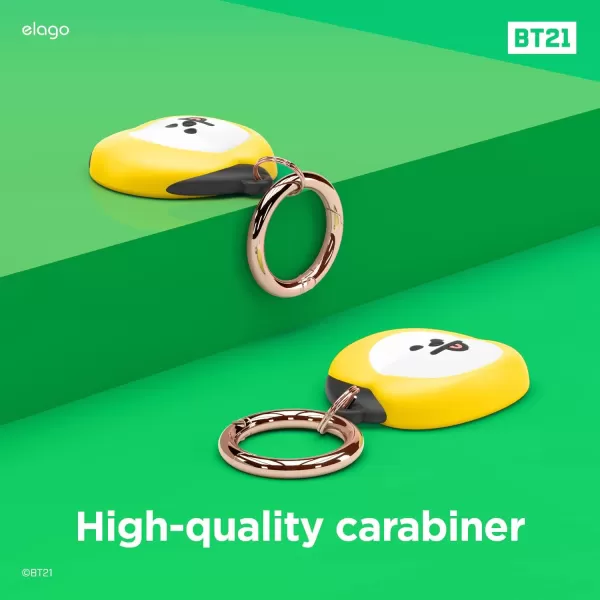 elago BT21 Silicone Case Compatible with AirTag Case Compatible with Air Tag Keychain  Drop Protection Track Keys Backpacks Purses Tracking Tag Not Included CHIMMY Official MerchandiseCHIMMY