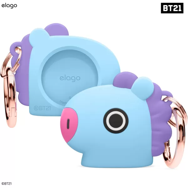 elago BT21 Silicone Case Compatible with AirTag Case Compatible with Air Tag Keychain  Drop Protection Track Keys Backpacks Purses Tracking Tag Not Included CHIMMY Official MerchandiseMANG