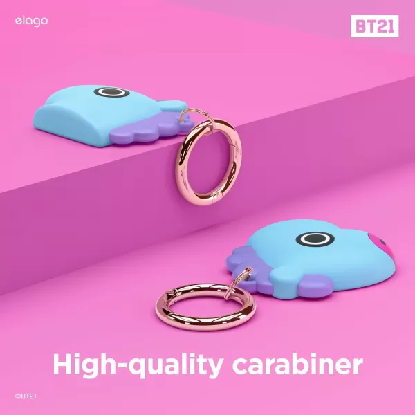 elago BT21 Silicone Case Compatible with AirTag Case Compatible with Air Tag Keychain  Drop Protection Track Keys Backpacks Purses Tracking Tag Not Included CHIMMY Official MerchandiseMANG