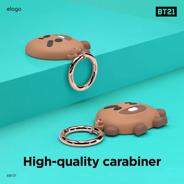 elago BT21 Silicone Case Compatible with AirTag Case Compatible with Air Tag Keychain  Drop Protection Track Keys Backpacks Purses Tracking Tag Not Included CHIMMY Official MerchandiseShooky