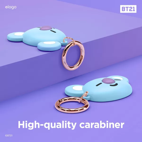 elago BT21 Silicone Case Compatible with AirTag Case Compatible with Air Tag Keychain  Drop Protection Track Keys Backpacks Purses Tracking Tag Not Included CHIMMY Official MerchandiseKoya