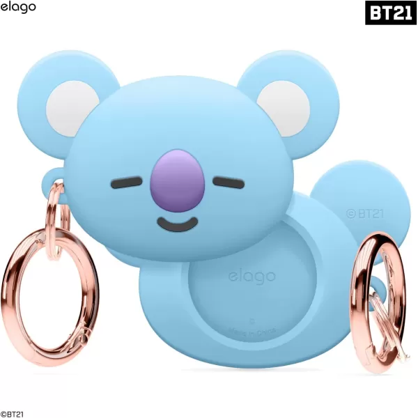 elago BT21 Silicone Case Compatible with AirTag Case Compatible with Air Tag Keychain  Drop Protection Track Keys Backpacks Purses Tracking Tag Not Included CHIMMY Official MerchandiseKoya