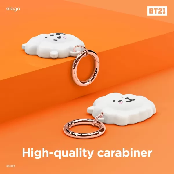 elago BT21 Silicone Case Compatible with AirTag Case Compatible with Air Tag Keychain  Drop Protection Track Keys Backpacks Purses Tracking Tag Not Included CHIMMY Official MerchandiseRj