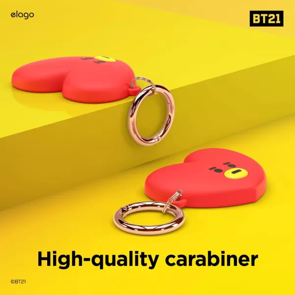 elago BT21 Silicone Case Compatible with AirTag Case Compatible with Air Tag Keychain  Drop Protection Track Keys Backpacks Purses Tracking Tag Not Included CHIMMY Official MerchandiseTata