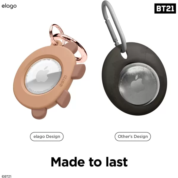 elago BT21 Silicone Case Compatible with AirTag Case Compatible with Air Tag Keychain  Drop Protection Track Keys Backpacks Purses Tracking Tag Not Included CHIMMY Official MerchandiseShooky