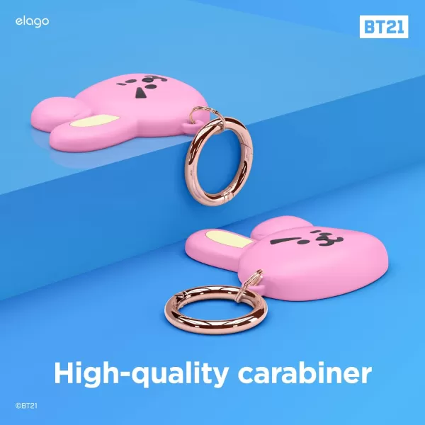 elago BT21 Silicone Case Compatible with AirTag Case Compatible with Air Tag Keychain  Drop Protection Track Keys Backpacks Purses Tracking Tag Not Included CHIMMY Official MerchandiseCOOKY