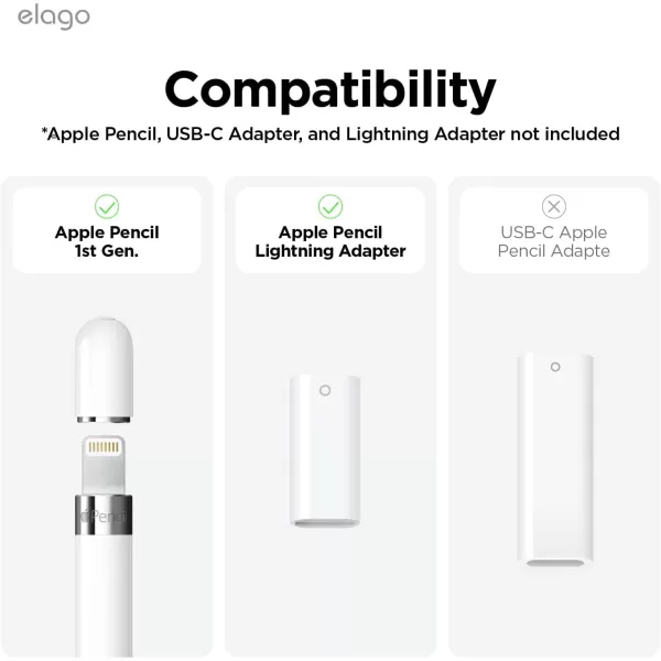 elago Classic Pencil Case Compatible with Apple Pencil 1st Generation and Lightning Adapter Adapter Not Included Protective Silicone Skin Cover Sleeve Yellowelago Classic Pencil Case Compatible with Apple Pencil 1st Generation and Lightning Adapter Adapter Not Included Protective Silicone Skin Cover Sleeve Yellow