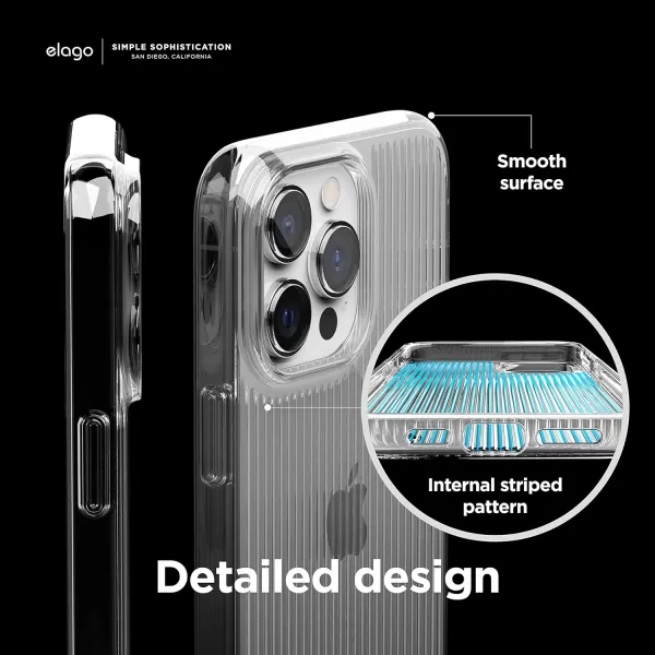 elago Clear Case Compatible with iPhone 14 Pro Case Clear  61 Inch  TPU Hybrid Technology AntiYellowing Pattern Glass Glowing Effect Shockproof Bumper Cover Full Body Protection Made in KoreaClear