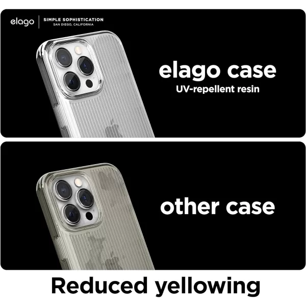 elago Clear Case Compatible with iPhone 14 Pro Case Clear  61 Inch  TPU Hybrid Technology AntiYellowing Pattern Glass Glowing Effect Shockproof Bumper Cover Full Body Protection Made in KoreaClear