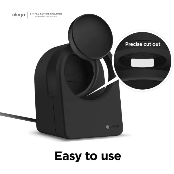 elago Clock Watch Charger Stand Compatible with Samsung Galaxy Watch 4  Galaxy Watch 4 ClassicGalaxy Watch 3  Galaxy Watch Active 4046mm  Black Charging Cable Not IncludedBlack