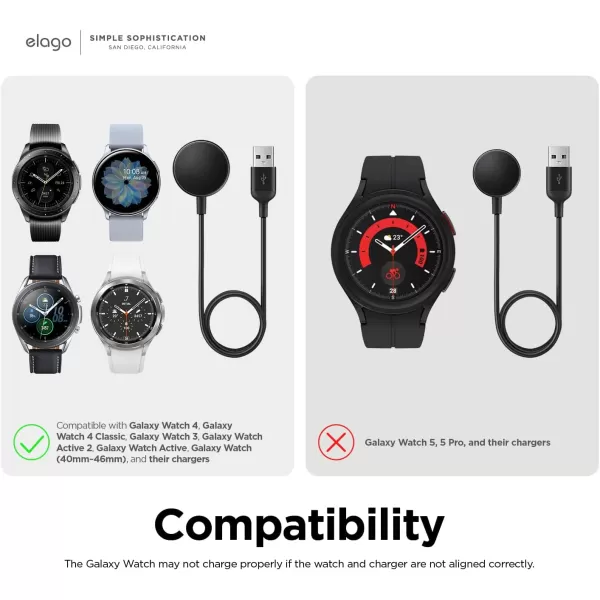 elago Clock Watch Charger Stand Compatible with Samsung Galaxy Watch 4  Galaxy Watch 4 ClassicGalaxy Watch 3  Galaxy Watch Active 4046mm  Black Charging Cable Not IncludedLight Grey