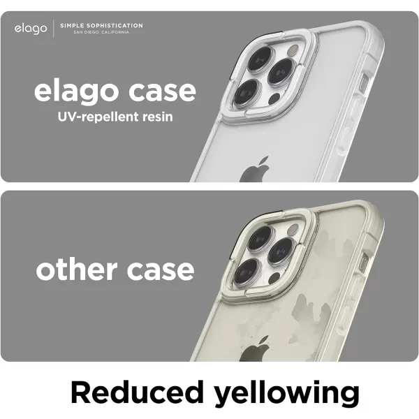 elago Dual Clear Case Compatible with iPhone 14 Pro Case Clear  61 Inch  PC  TPU Hybrid Technology Reduced Yellowing Crystal Clear Shockproof Bumper Cover Full Body Protection BlackWhite