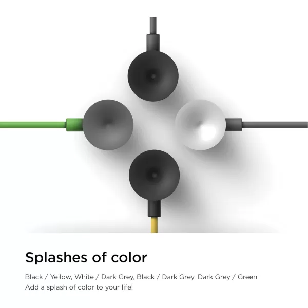 elago E402M Control Talk inEar Earphones Compatible with iPhone 66 Plus55S44S3G3GSGalaxy ControlTalk with Built in Microphone BlackDark GreyBlack  Dark Grey