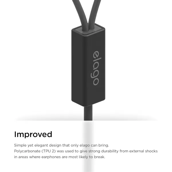 elago E402M Control Talk inEar Earphones Compatible with iPhone 66 Plus55S44S3G3GSGalaxy ControlTalk with Built in Microphone BlackDark GreyBlack  Dark Grey