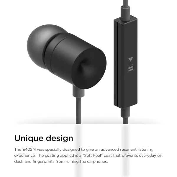 elago E402M Control Talk inEar Earphones Compatible with iPhone 66 Plus55S44S3G3GSGalaxy ControlTalk with Built in Microphone BlackDark GreyBlack  Dark Grey