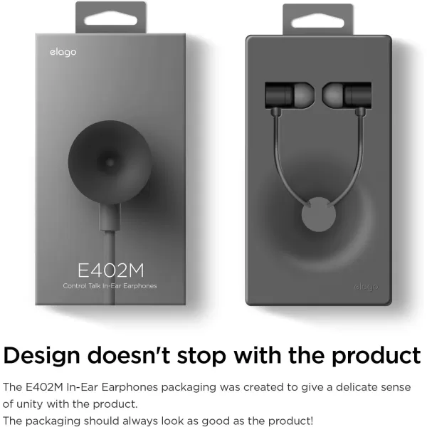 elago E402M Control Talk inEar Earphones Compatible with iPhone 66 Plus55S44S3G3GSGalaxy ControlTalk with Built in Microphone BlackDark GreyBlack  Dark Grey