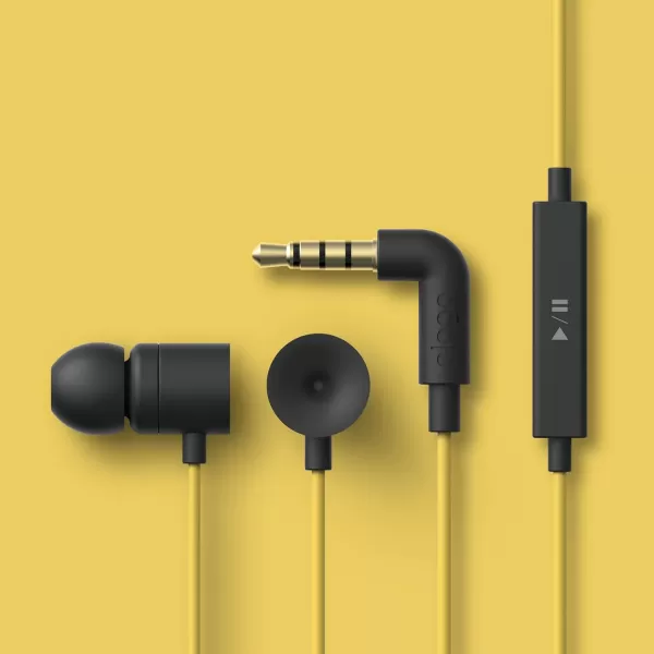 elago E402M Control Talk inEar Earphones Compatible with iPhone 66 Plus55S44S3G3GSGalaxy ControlTalk with Built in Microphone BlackDark GreyBlack  Yellow