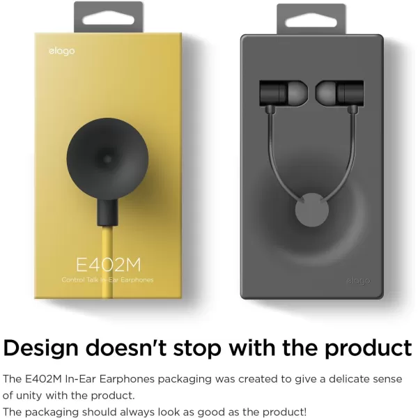 elago E402M Control Talk inEar Earphones Compatible with iPhone 66 Plus55S44S3G3GSGalaxy ControlTalk with Built in Microphone BlackDark GreyBlack  Yellow