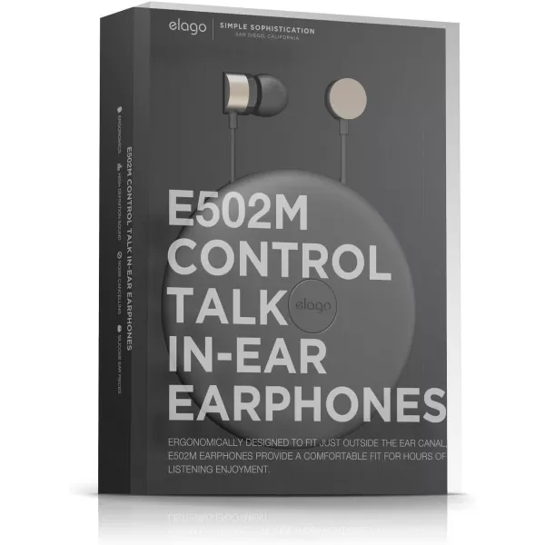 elago E502M Control Talk inEar Earphones with Mic Stereo 35mm Plug  Carrying Case Included ControlTalk with Built in Microphone Champagne GoldBlackelago E502M Control Talk inEar Earphones with Mic Stereo 35mm Plug  Carrying Case Included ControlTalk with Built in Microphone Champagne GoldBlack