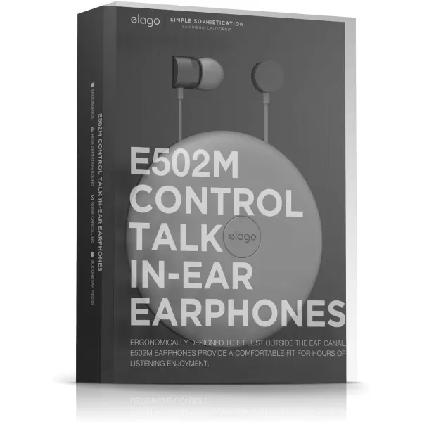 elago E502M Control Talk inEar EarphonesCarrying Case Included Compatible with iPhone 6655S44SGalaxy ControlTalk with Built in MicrophoneBlackDark Greyelago E502M Control Talk inEar EarphonesCarrying Case Included Compatible with iPhone 6655S44SGalaxy ControlTalk with Built in MicrophoneBlackDark Grey