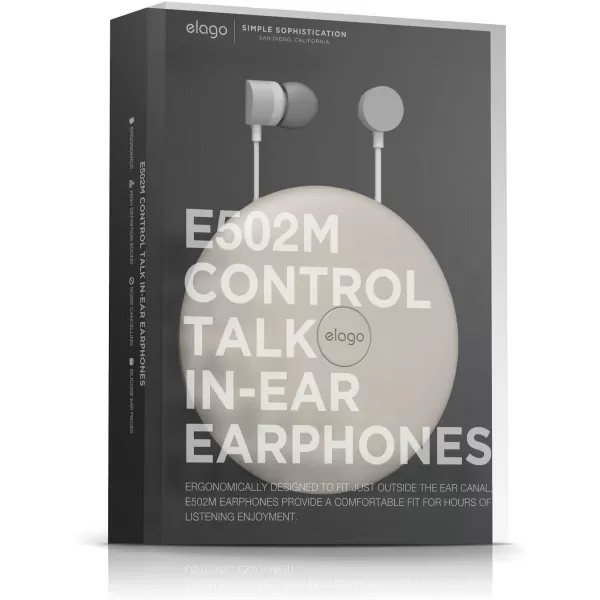 elago E502M Control Talk inEar EarphonesCarrying Case Included Compatible with iPhone 6655S44SGalaxy ControlTalk with Built in MicrophoneWhiteWhiteelago E502M Control Talk inEar EarphonesCarrying Case Included Compatible with iPhone 6655S44SGalaxy ControlTalk with Built in MicrophoneWhiteWhite