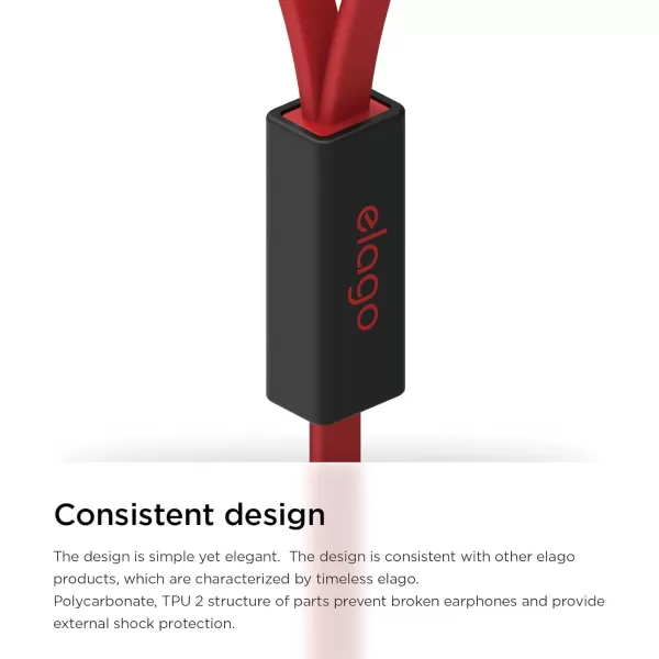 elago E6 Isolate Sound inEar Earphones All Multimedia DevicesPhones Using 35mm Connection RedRed